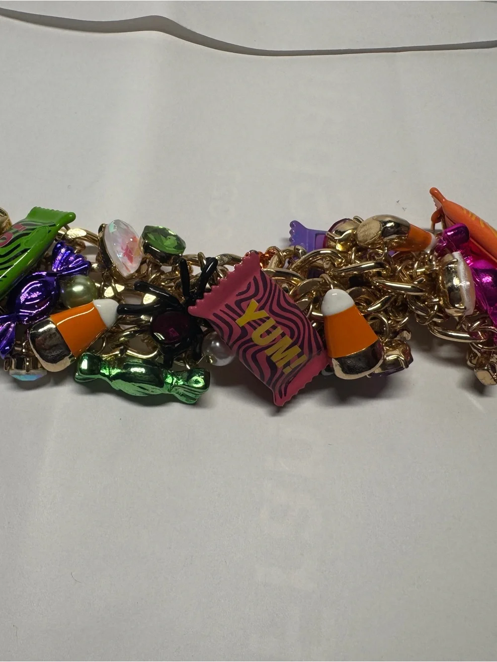 Betsey Johnson Multicolor candy  gold color Charm Bracelet